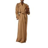 Trench donna in gabardina fluida
