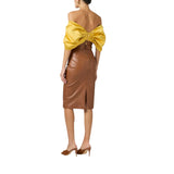 Top donna a fiocco in duchesse