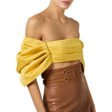 Top donna a fiocco in duchesse