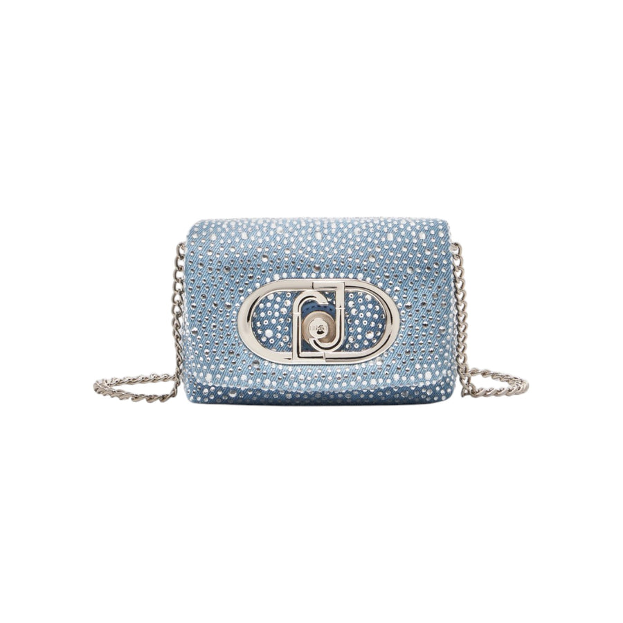 Borsa donna LaPuffy in denim con strass