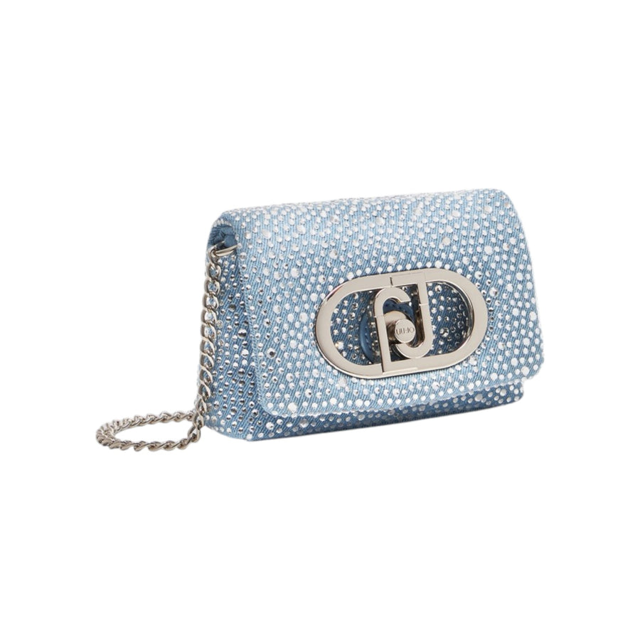 Borsa donna LaPuffy in denim con strass