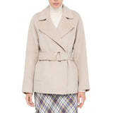 Cappotto donna in lana con cintura