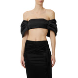 Top donna a fiocco in duchesse