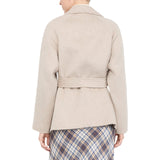 Cappotto donna in lana con cintura