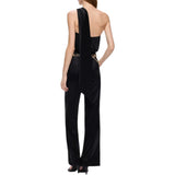 Tuta donna lunga in satin con fusciacca