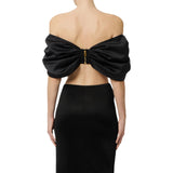 Top donna a fiocco in duchesse
