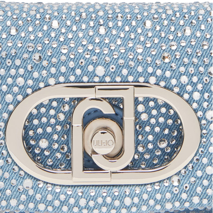 Borsa donna LaPuffy in denim con strass