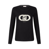 T-shirt donna in cotone con logo