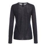 Maglia donna girocollo con paillettes