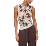 Top donna in maglia punzonata