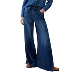 Jeans donna flare con spacchetti
