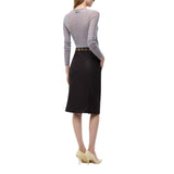 Maglia donna girocollo con paillettes