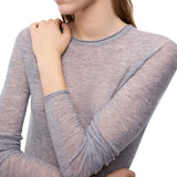 Maglia donna girocollo con paillettes