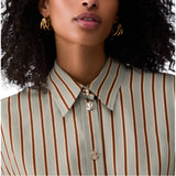 Camicia donna in rayon a righe