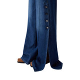 Jeans donna flare con spacchetti