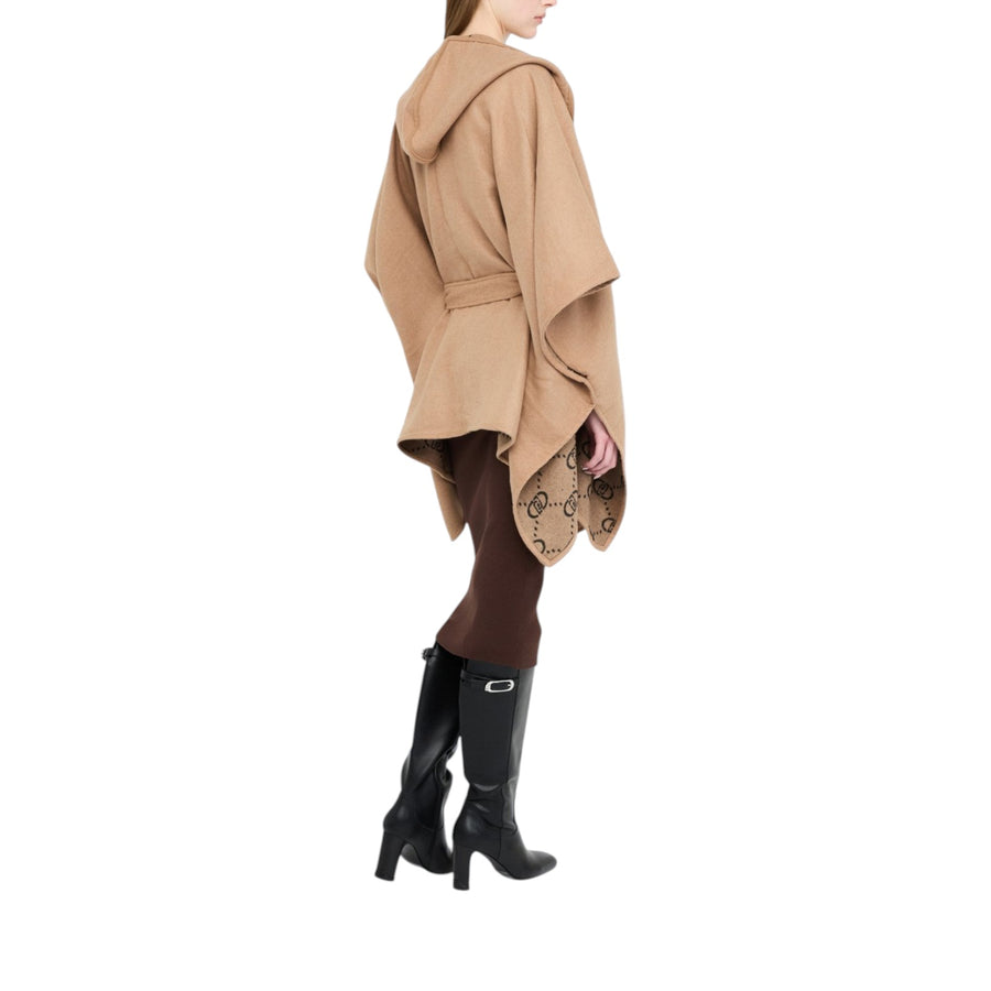 Poncho donna con cappuccio