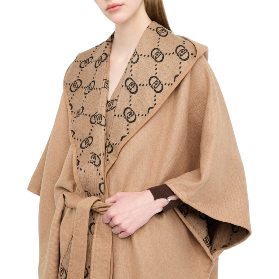 Poncho donna con cappuccio