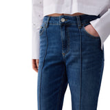 Jeans donna straight a vita alta