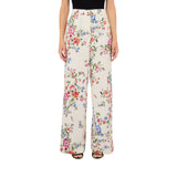 Pantaloni donna straight a fiori