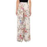 Pantaloni donna straight a fiori