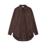 Camicia donna con fondo arrotondato