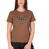 T-shirt donna in cotone con strass
