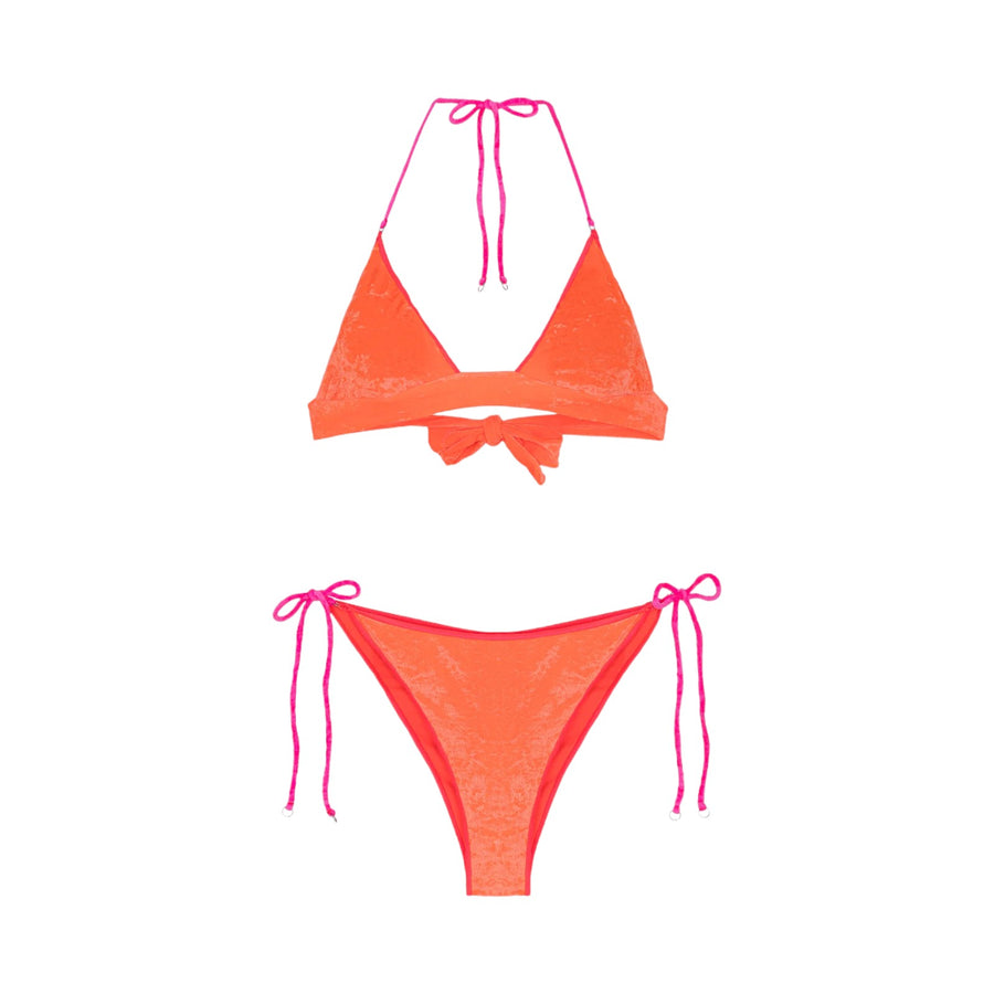 Bikini donna triangolo e slip americano regolabile glitch