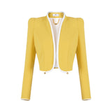 Giacca donna in crêpe leggero con piping 3D