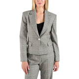 Blazer corto monopetto a quadri