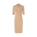Abito donna midi aderente con fiocco