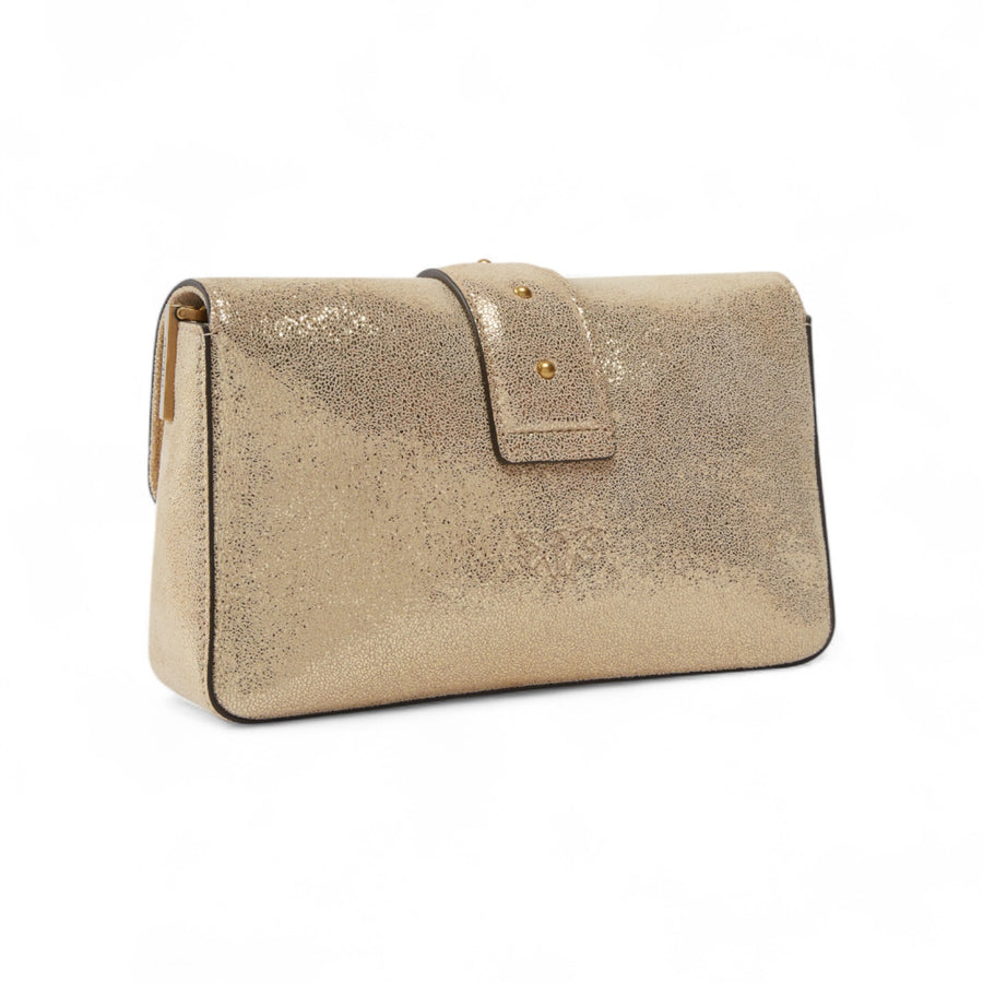 Borsetta a spalla Mini Love Bag suede glitter