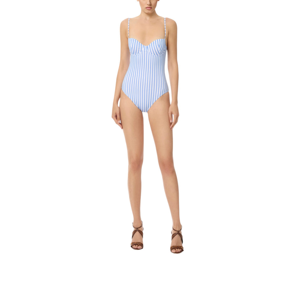 Costume donna in lycra con logo ricamato