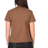 T-shirt donna in cotone con strass