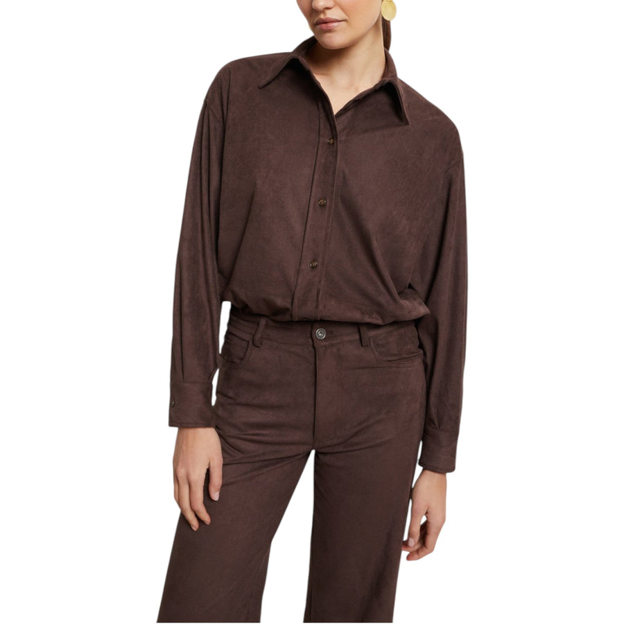 Camicia donna con fondo arrotondato