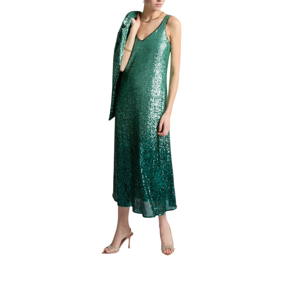 Abito donna lungo full paillettes