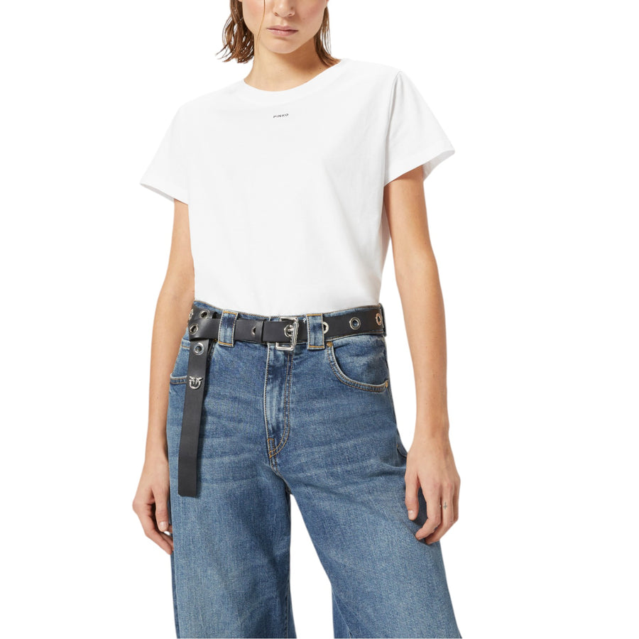 T-shirt donna mini logo PINKO