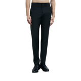 Pantaloni uomo slim in frescolana con strass