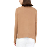 Maglia donna in misto lana con intarsi