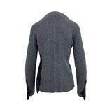 Maglia donna a costine con dettaglio in pizzo