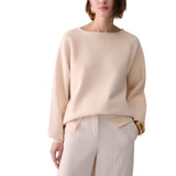 Felpa donna in maglia con cut-out