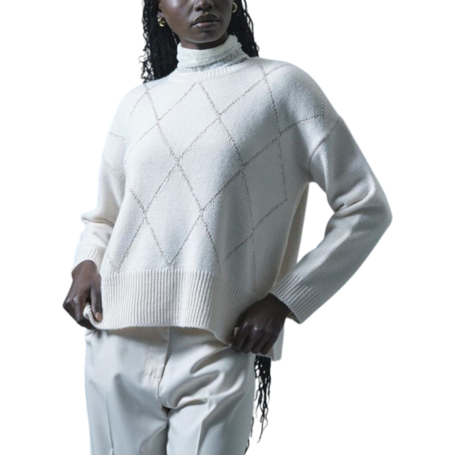 Maglia donna over con paillettes