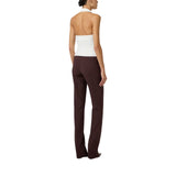 Gilet donna in gabardina con cintura