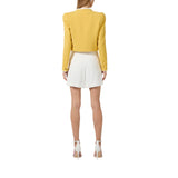 Giacca donna in crêpe leggero con piping 3D
