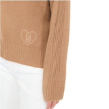 Maglia donna in misto lana con intarsi