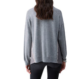 Maglia donna con inserti in raso