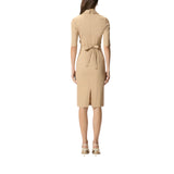 Abito donna midi aderente con fiocco