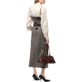 Top Donna a quadri con pizzo