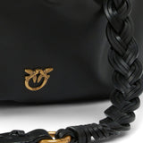 Borsa donna Clutch a spalla grande in pelle con logo Love Birds