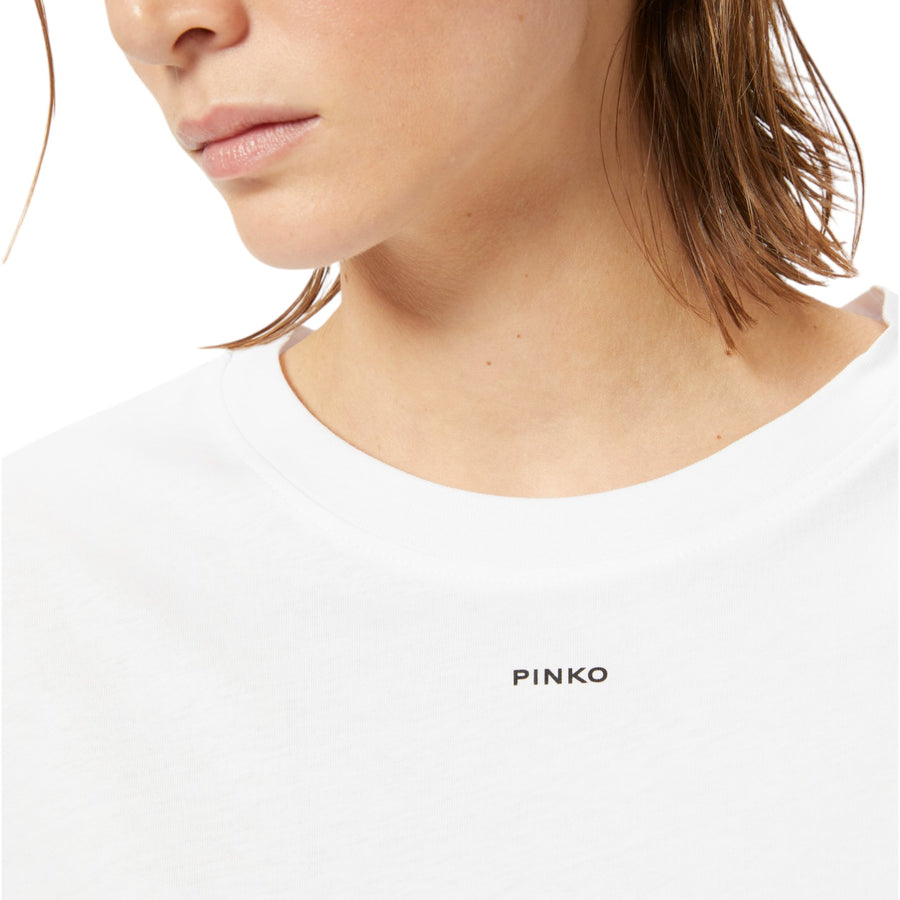 T-shirt donna mini logo PINKO