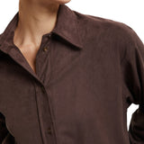 Camicia donna con fondo arrotondato